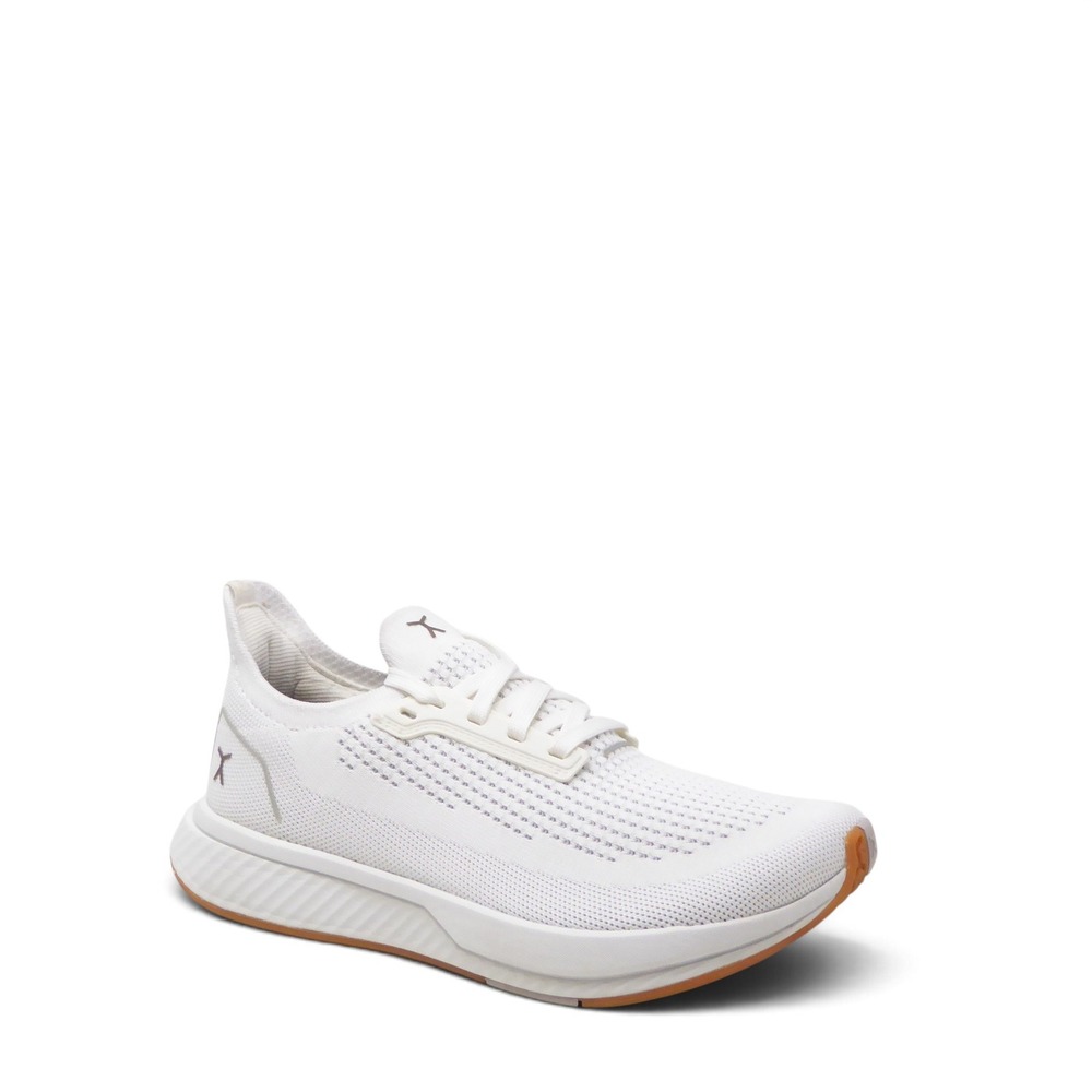 Flux Womens Adapt Runner Barefoot Sneaker White Knit Gum Sole Size 6.5